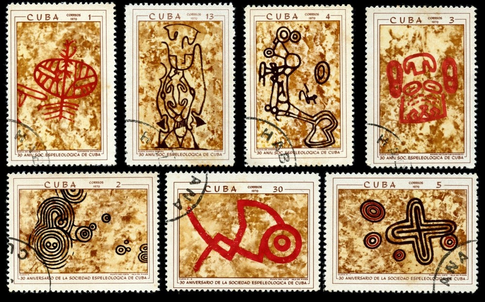 7881.Decoration Poster.Home Room wall interior design.Cuba Correos.Cave painting