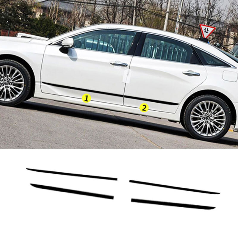 2019-2024 Toyota Avalon Black Titanium Door Sill Guard Molding