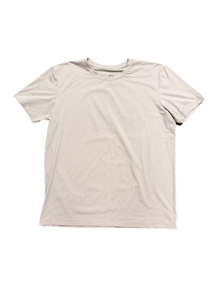 Mens Alo White T Shirt Size XL sport yoga elastic