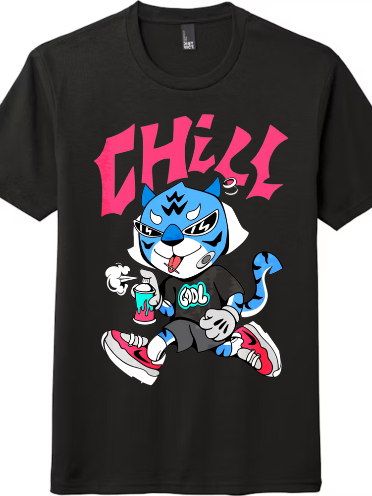 Cool Cat Graffiti Spray T - Shirt - Street Art Unisex Tee