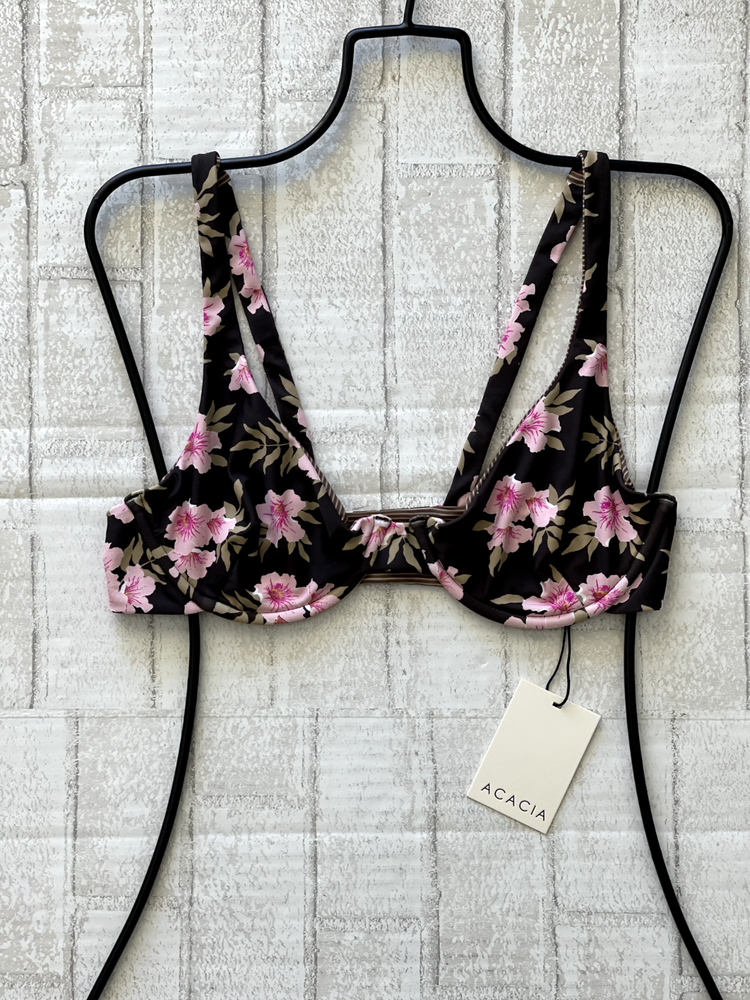 ACACIA SWIMWEAR FLORET GENEVA UNDERWIRE BIKINI TOP SIZE L NEW WITH TAGS-image