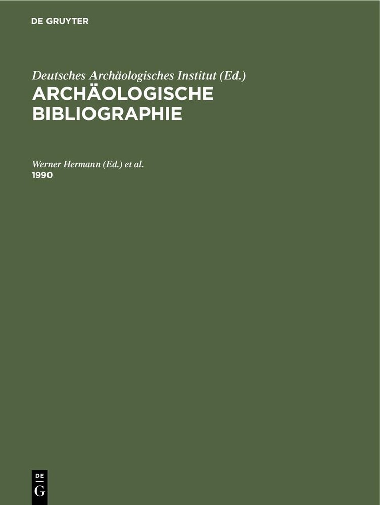 1990 (Hardback) Archäologische Bibliographie