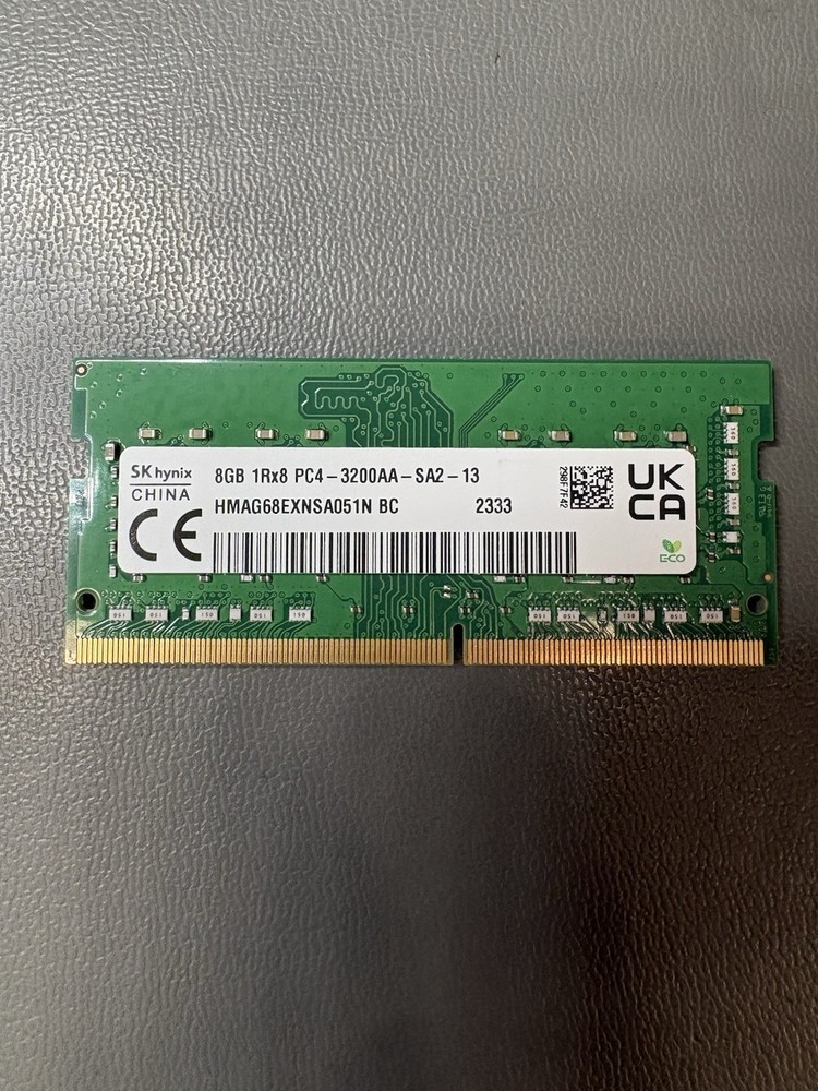 SK Hynix 8GB 1Rx8 DDR4-3200 PC4-3200AA SO-DIMM Laptop RAM HMAG68EXNSA051N