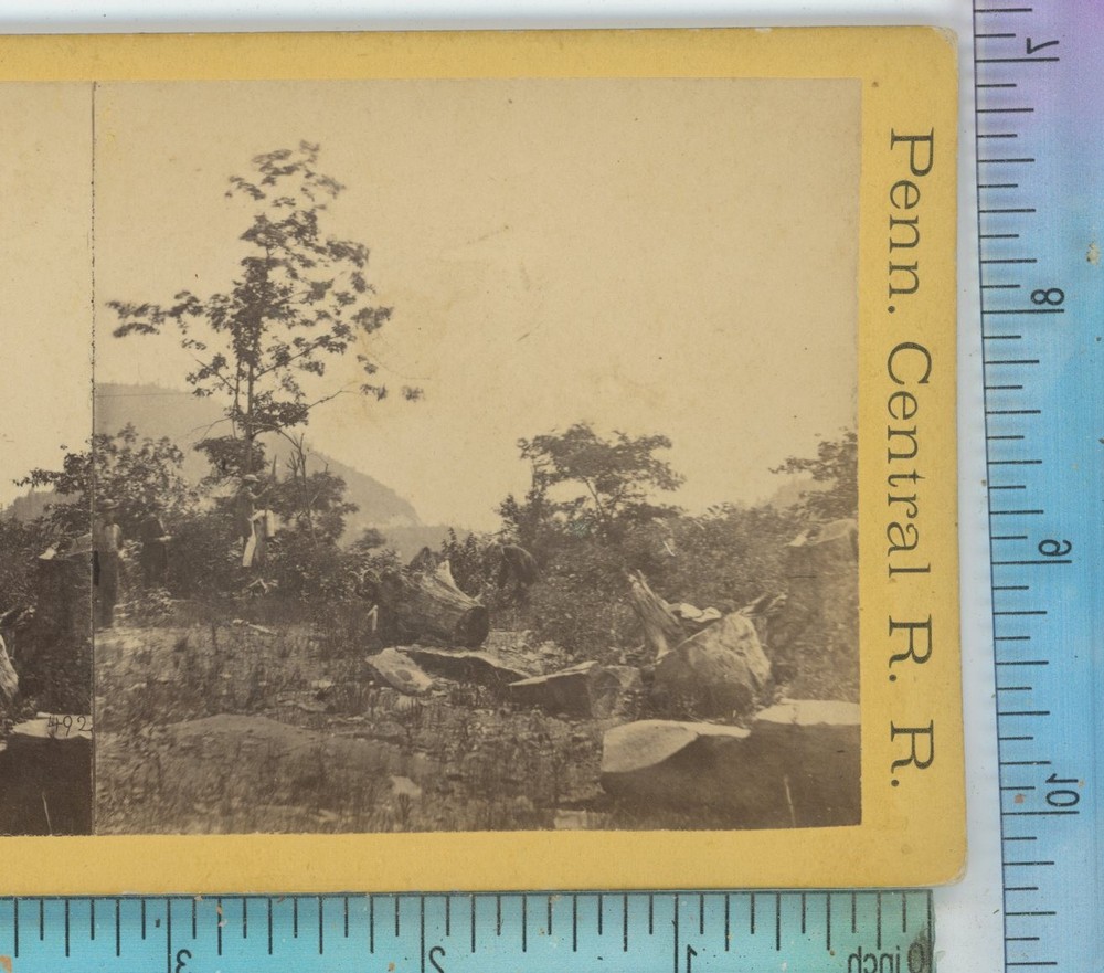 Along the Pennsylvania Railroad PA Stereoview