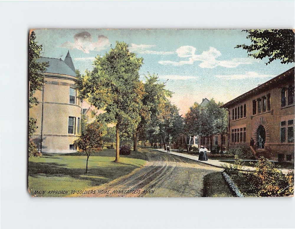 Postcard Main Approach To Soldiers Home Minneapolis Minnesota USA
