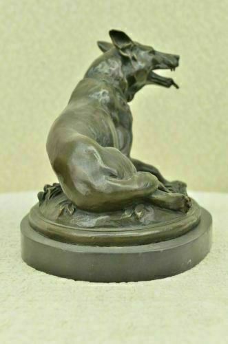 Vintage Cast Iron ~GERMAN SHEPARD Dog BOOKEND~Bronze Statue Sculpture Artwork NR