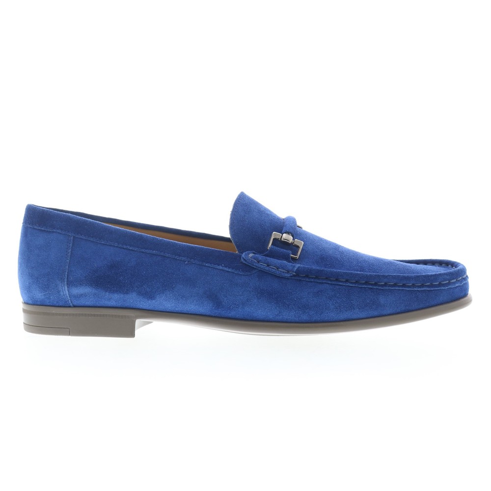 Mezlan Landa Suede 14004 Mens Blue Suede Loafers & Slip Ons Casual Shoes 9