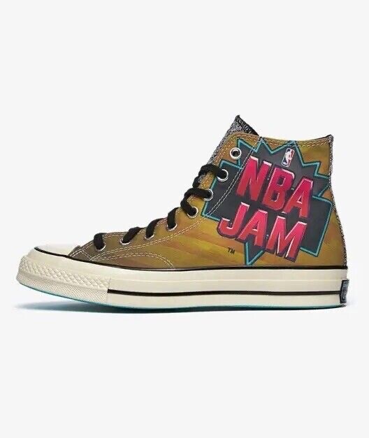 Men Converse All Star Chuck 70 NBA Jam Basketball Shoes Size 8 Brown 171692C