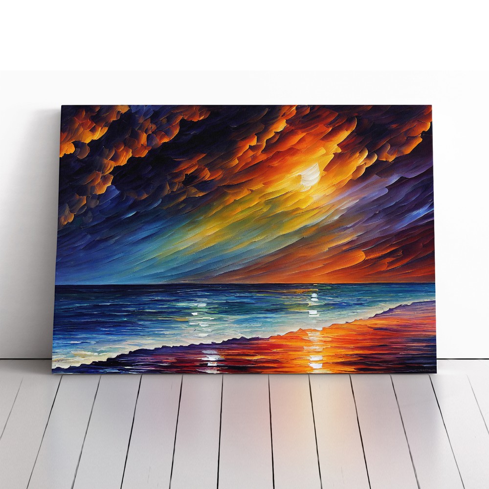 Dazzling Ocean Beach Vol.3 Canvas Wall Art Print Framed Picture Dining Room
