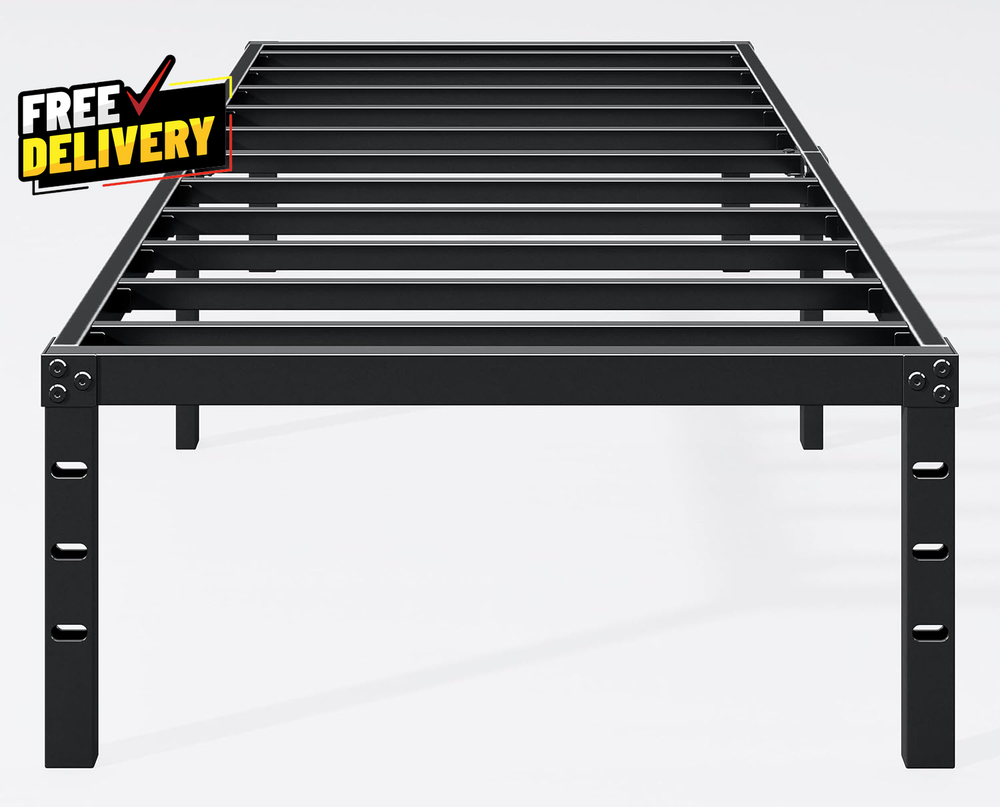 18 Inch Sturdy Metal Twin Bed Frame Platform No Box Spring Needed