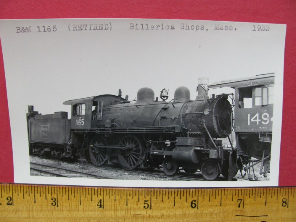 Boston & Maine Railroad Locomotive #1165 Photo Billerica Shops Massachusetts