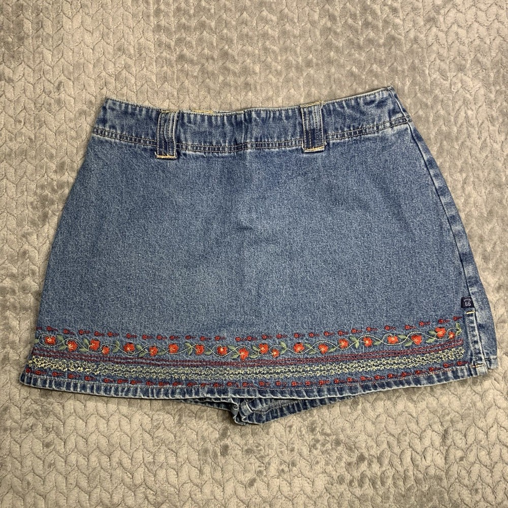 Route 66 Women's Denim Skort Skirt Shorts 90s Y2K, Size 11/12