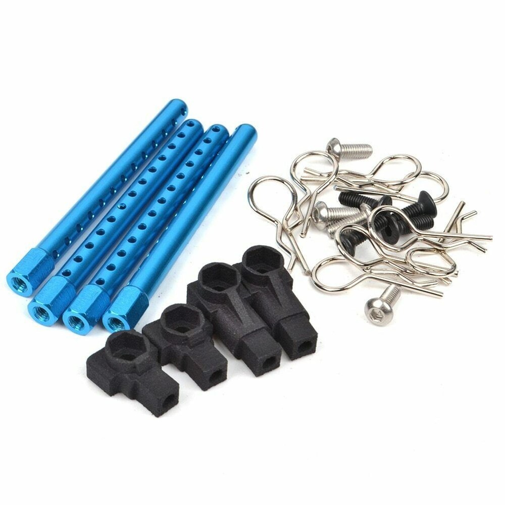 4pcs Aluminum Alloy Body Mount Posts for Tamiya TT01 1/10 RC Car Upgrade Parts