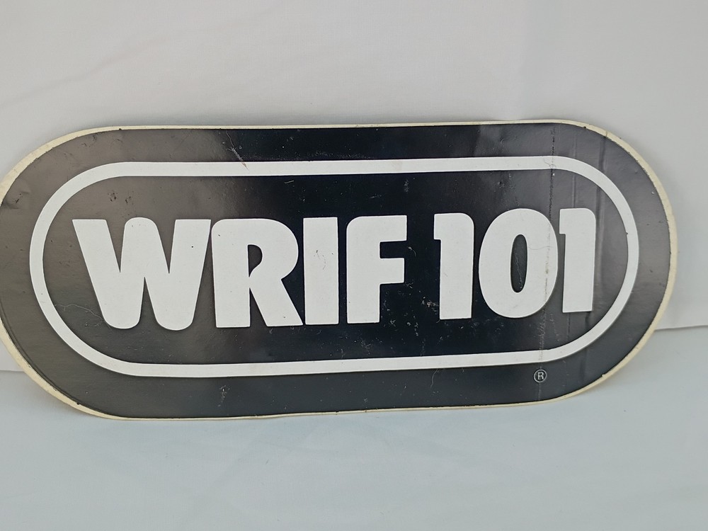 Vintage WRIF 101 Bumper Sticker Concert Detroit Rock Station Radio FM Black
