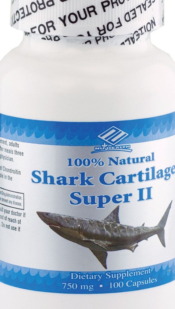 one bottles Natural Shark Cartilage, 750mg, 100 capsules