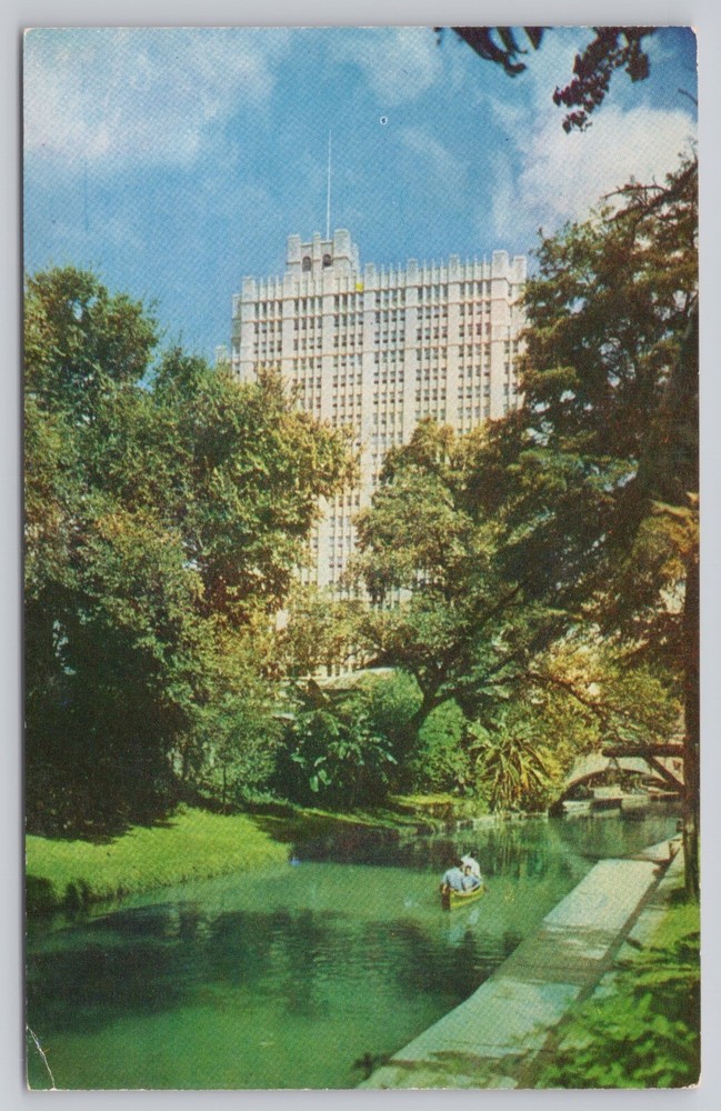 San Antonio Texas, San Antonio River, Venice of America, Vintage Postcard