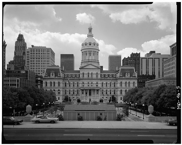 Baltimore City Hall, Holliday Street, Baltimore, Maryland, Historic Survey, 4