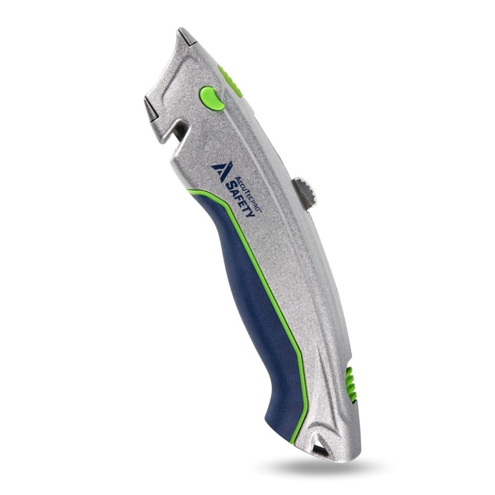 Safety A1 Retractable Utility Knife with Built-in Cord Cutter - High Carbon Steel Blade