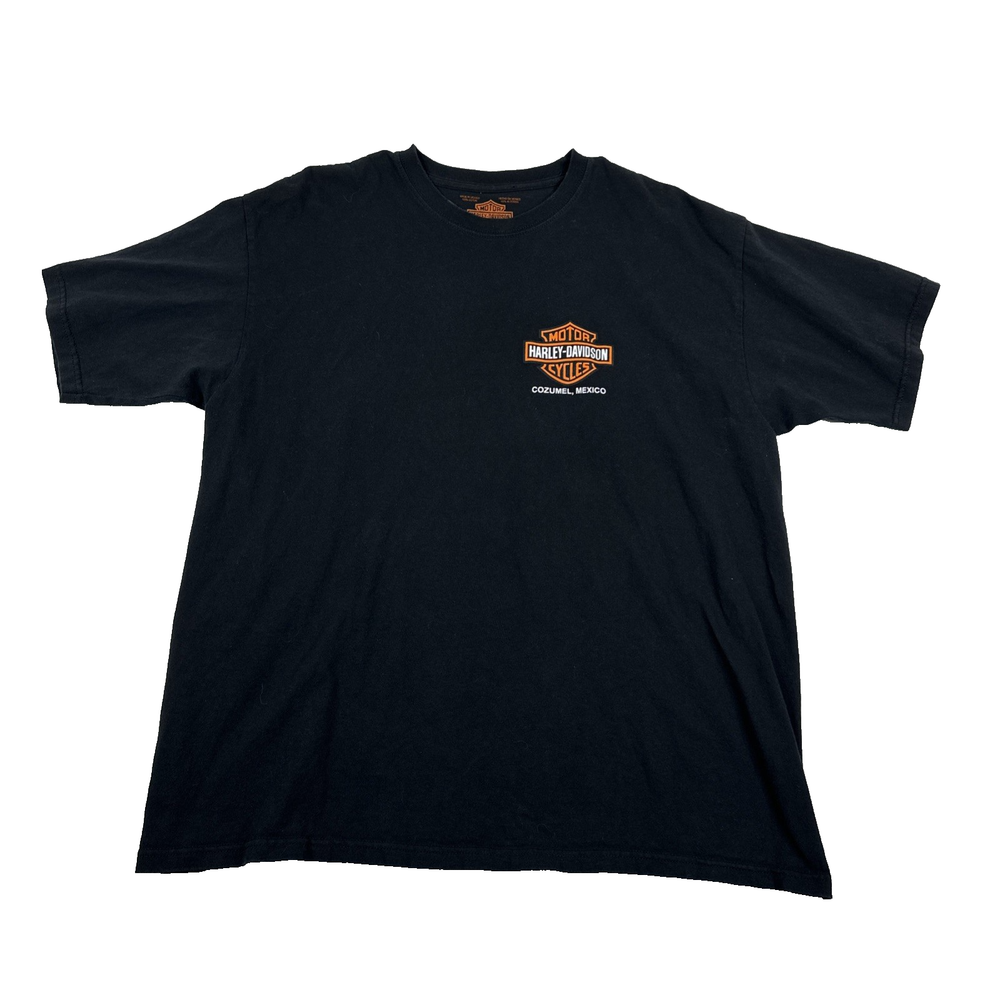 Harley Davidson Black Cozumel Island Mexico T-Shirt. Men's Size XL