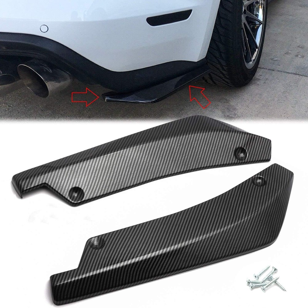 2x Fits Porsche Accessories Rear Bumper Lip Diffuser Splitter Canard Protector