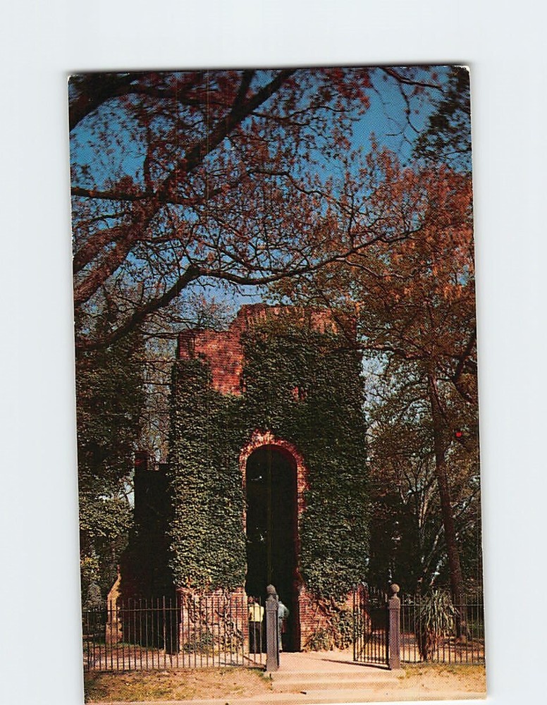 Postcard The Jamestown Church Tower Jamestown Virginia USA