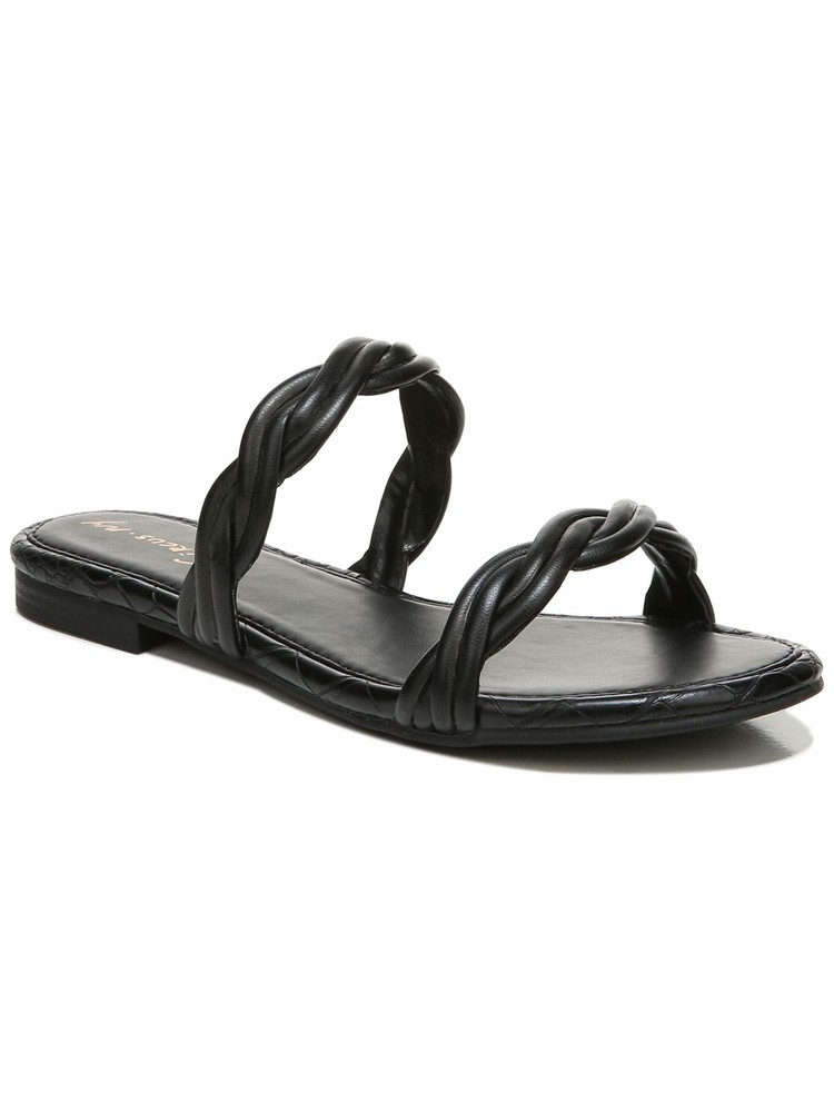 Sam Edelman Womens Black Cybil Slide Sandals with Twisted Straps Size 8 M