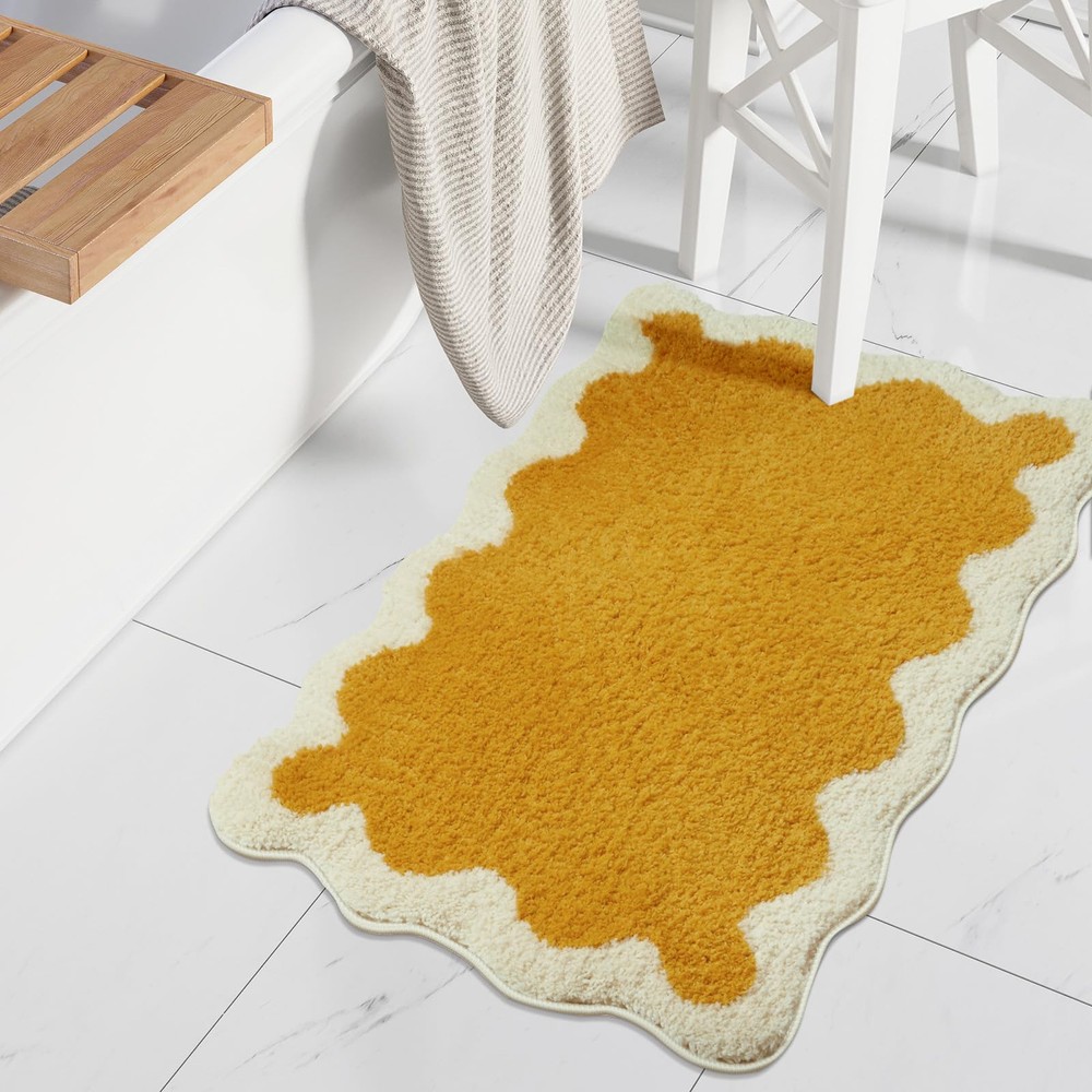 Soft Shaggy Microfiber Absorbent Non-Slip Bathroom Rug Mat