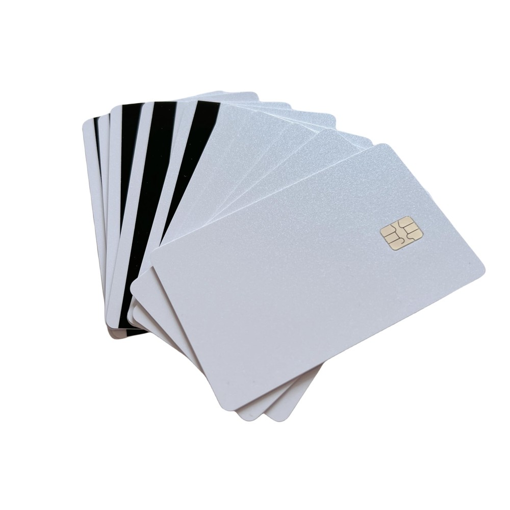 Custom SLE4442 Smart Contact IC Cards with Pearl White Background