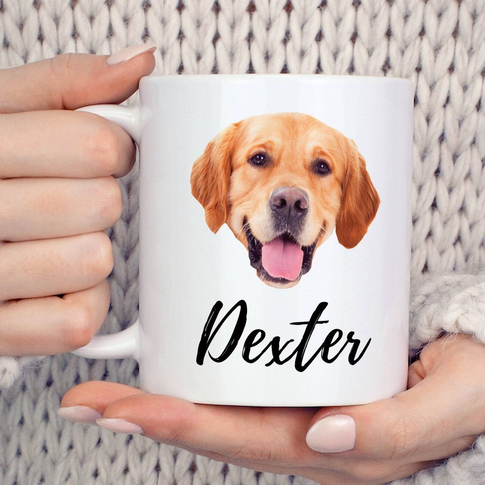 Dog Face Mug Custom Dog Mug Dog Coffee Mug Dog Photo And Text Mug Dog Mama Mug