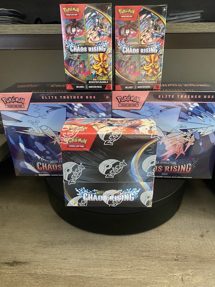 Pokemon Chaos Rising 2 ETB & 2 Booster Bundle & 1 booster bundle box lot