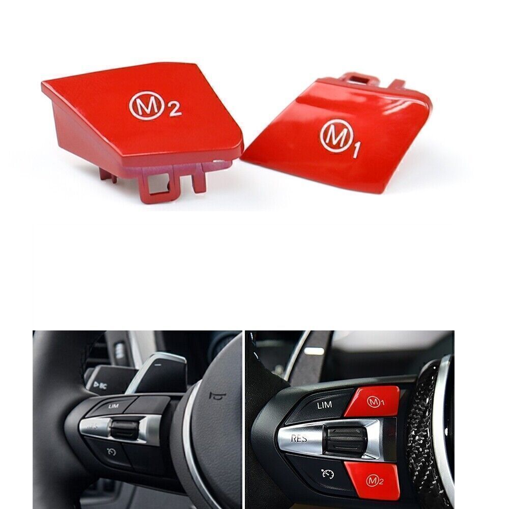 Red Steering Wheel M1+M2 Mode Switch Button Ignition  For BMW M Sport F20 F21 2X