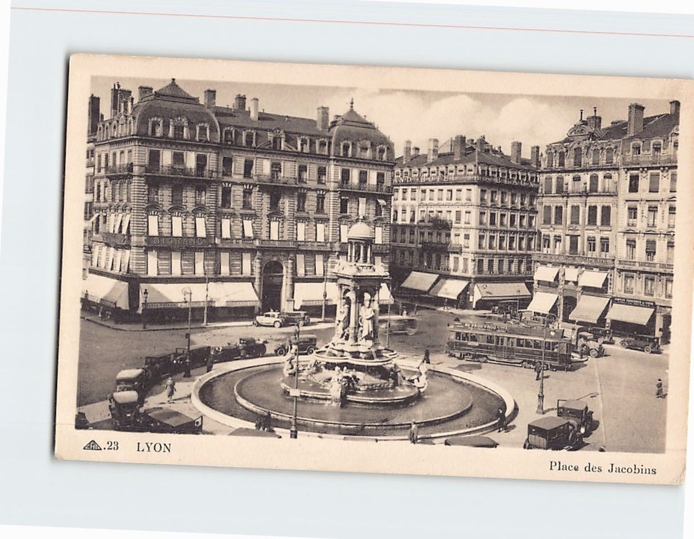 Postcard Place des Jacobins Lyon France