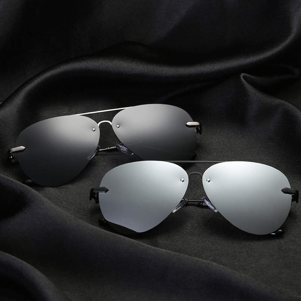 Men's Polarized Sunglasses, Metal Frame, TAC Lenses, 99% Visible Light Perspecti