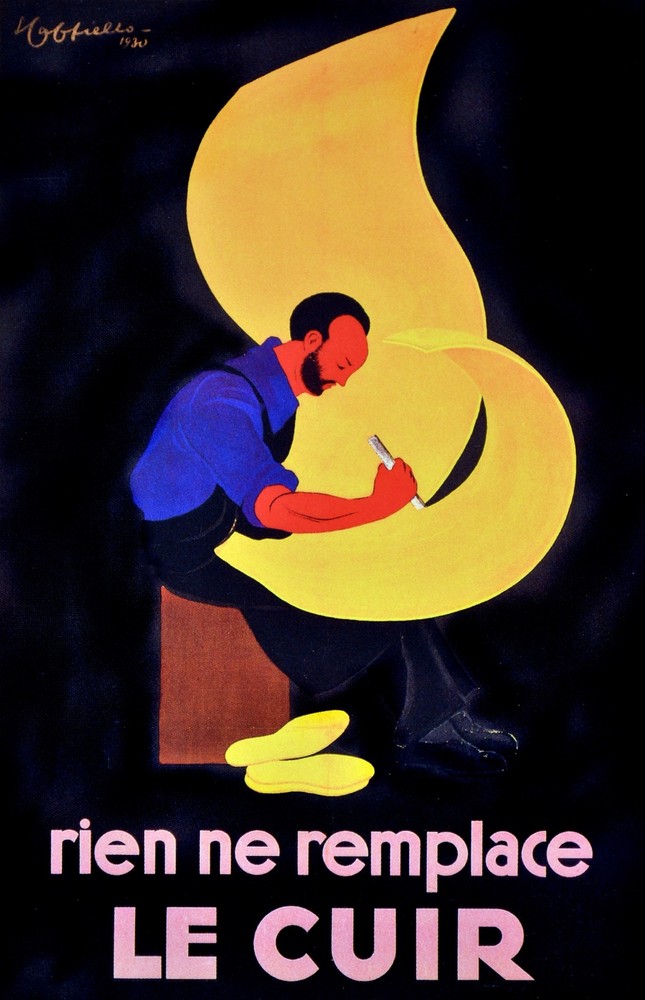 Декоративный плакат Rien ne remplace le Cuir. Домашний графический художественный дизайн. 3858