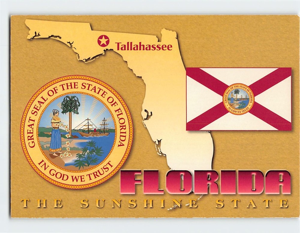 Postcard The Sunshine State Florida USA