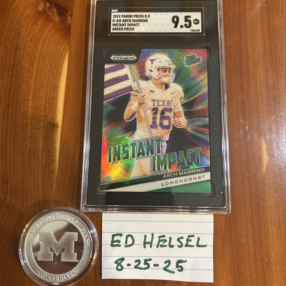 2024 Panini Prizm Draft Picks - Instant Impact Arch Manning #II-AM Green Prizm (RC)