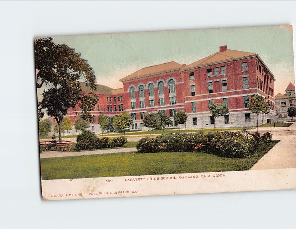 Postcard Lafayette High School Oakland California USA