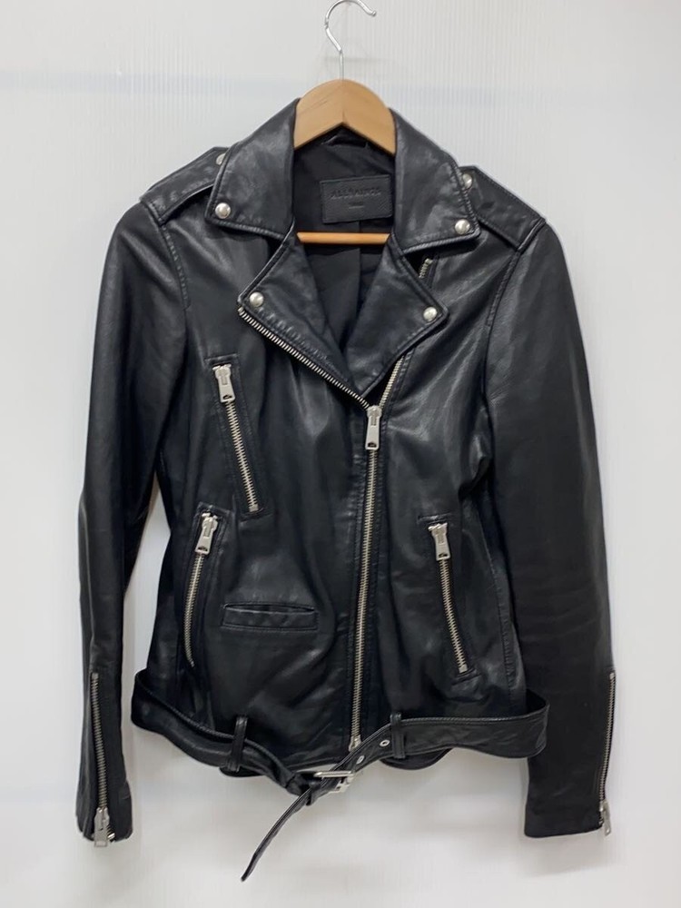 Allsaints Double Riders Jacket/-/Sheepskin/Blk/Plain 3478