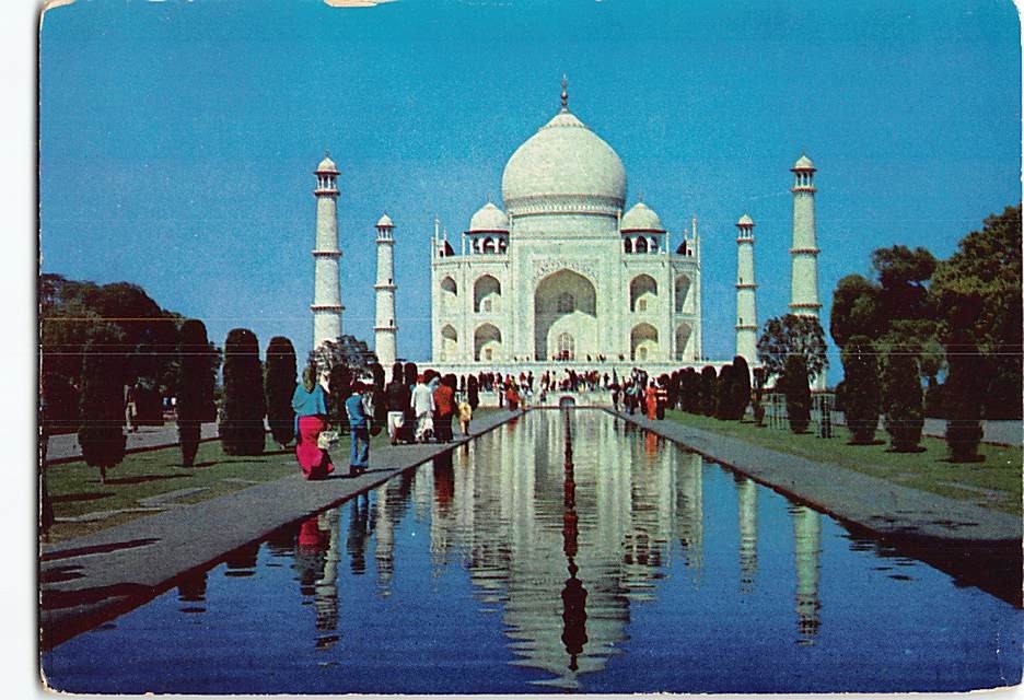 Postcard Taj Mahal Agra India