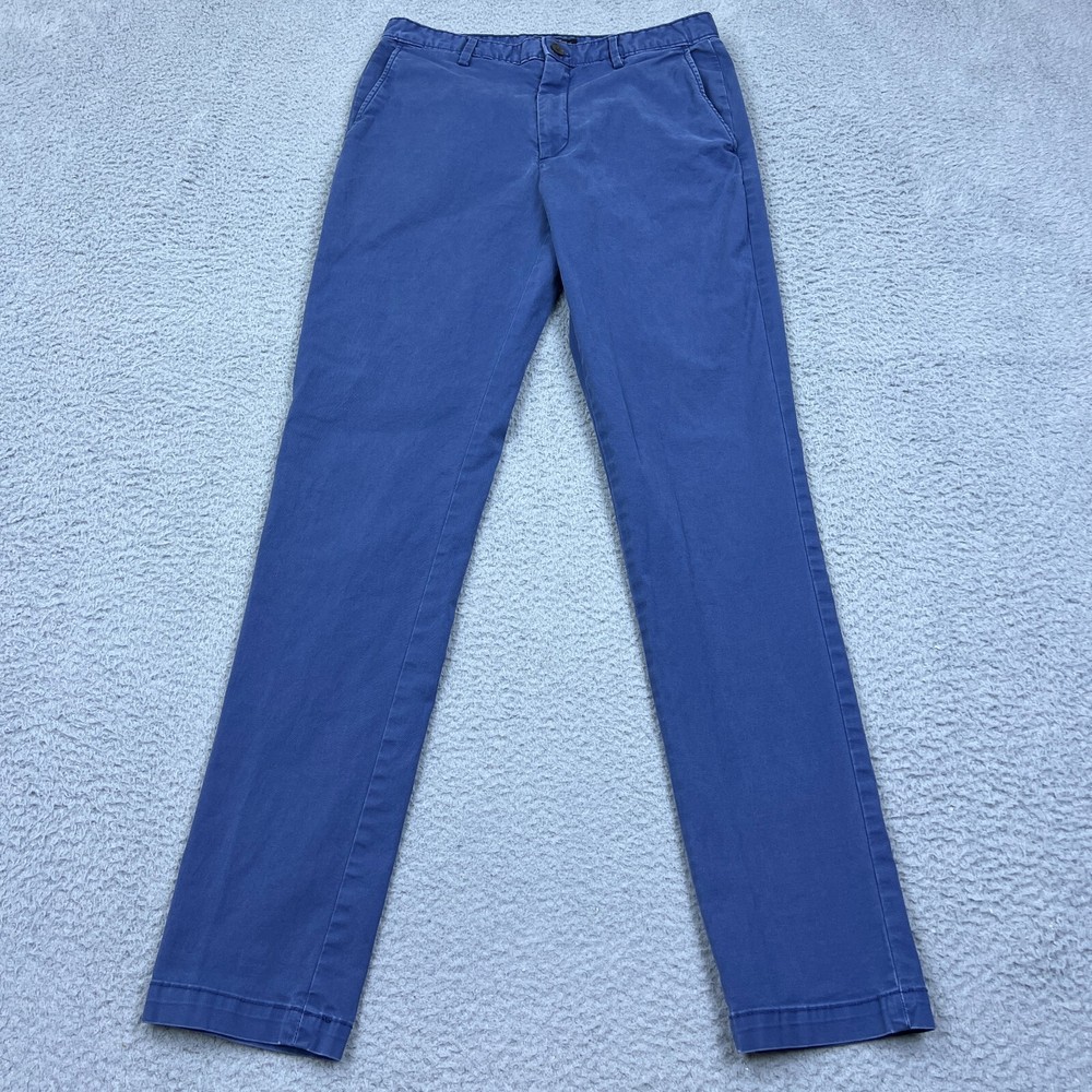 Banana Republic Mens Slim Lived-In Chino Pants Crescent Navy Blue (Actual 32x34)