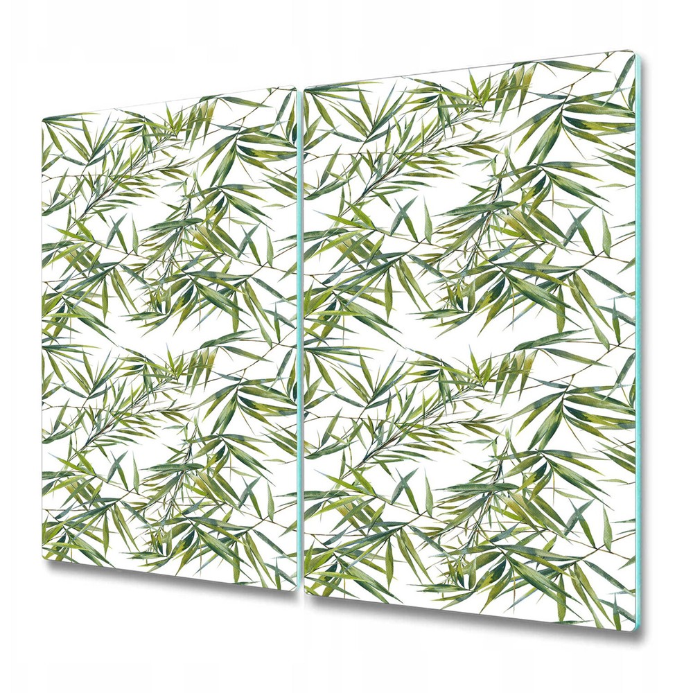 Glass Induction Ceramic Hob Cover Exotic Leaves Floral Flowers 2x30x52