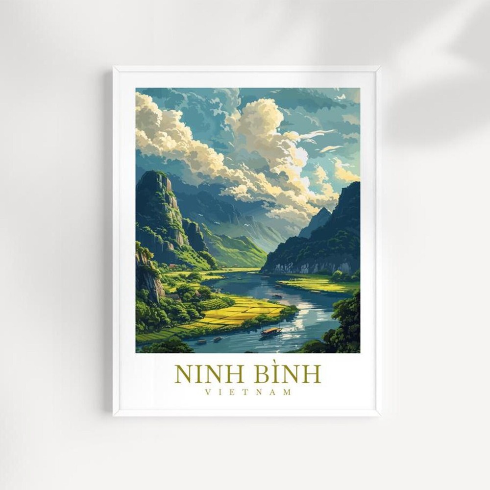 Ninh Binh Travel Print Wall Art Ninh Binh Wall Hanging Home Dcor Ninh Binh Gift