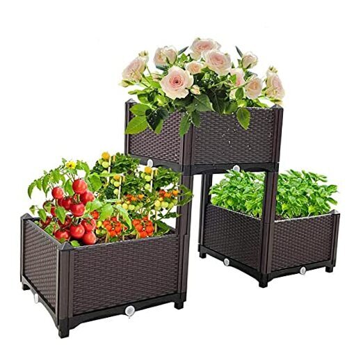 Planter for Outdoor Plants with Legs Raised Garden 47.2
