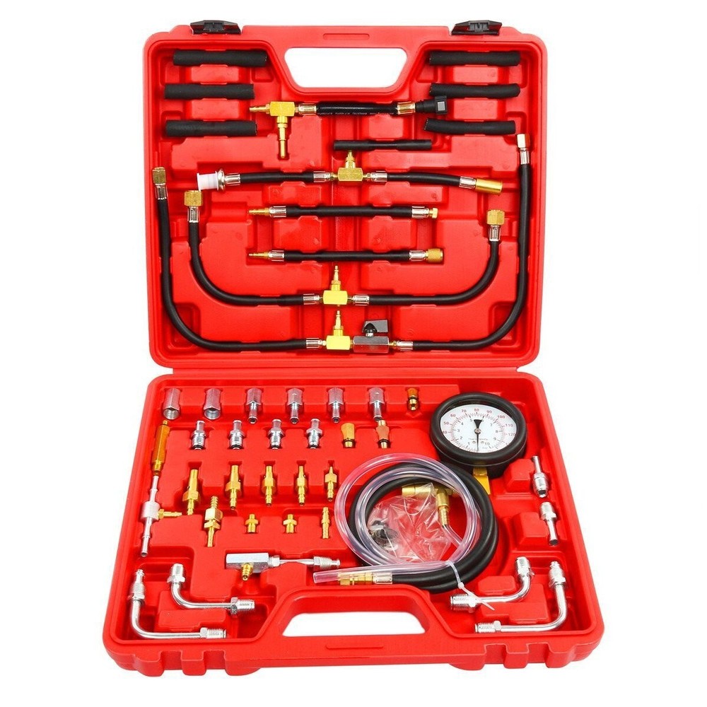 0-140 PSI Universal Fuel Pressure Tester Gauge Kit for Engine Injection Pump