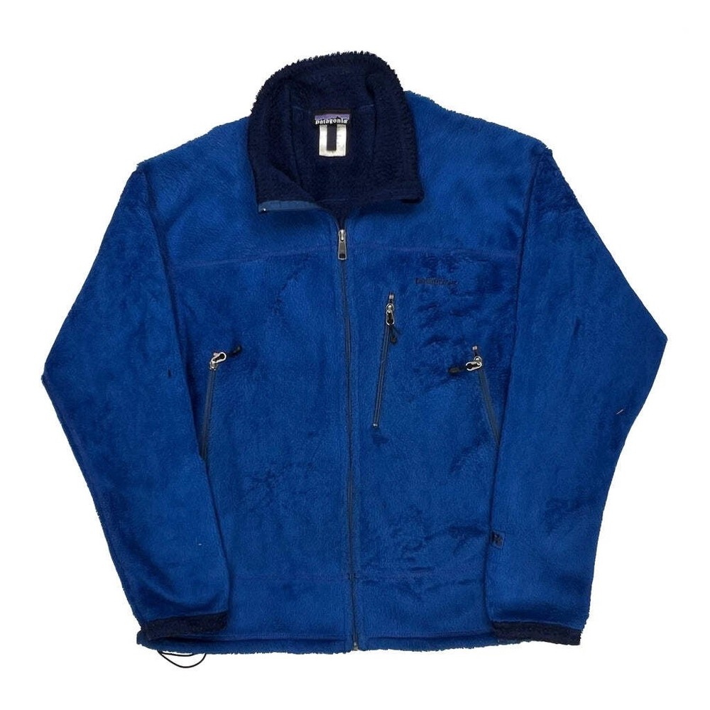 Patagonia Fleece Jacket - Large Blue Polyester