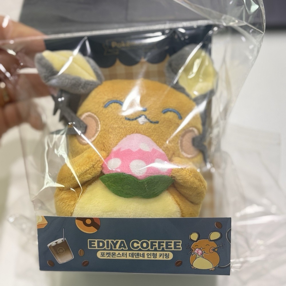 Ediya X Pokemon Plush Keychain Dedenne Keyring Limited Edition
