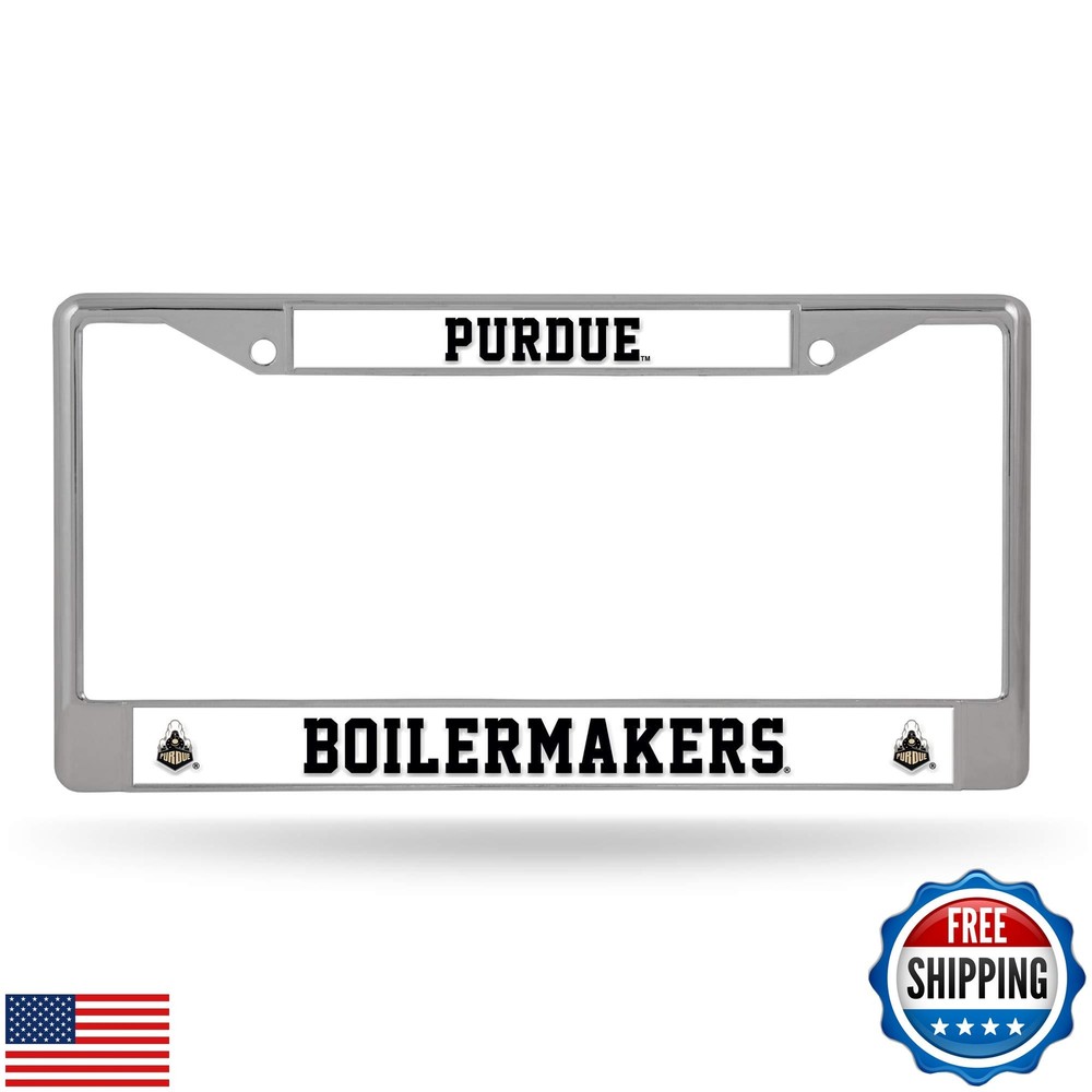 Rico Industries NCAA Purdue Boilermakers Chrome License Plate Frame