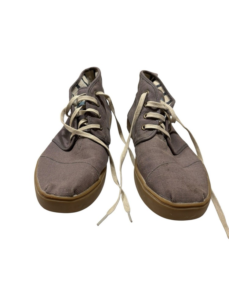 Toms Shoes Men's 10 Bota Shade Heritage Gum Cupsole High Top Sneakers Gray