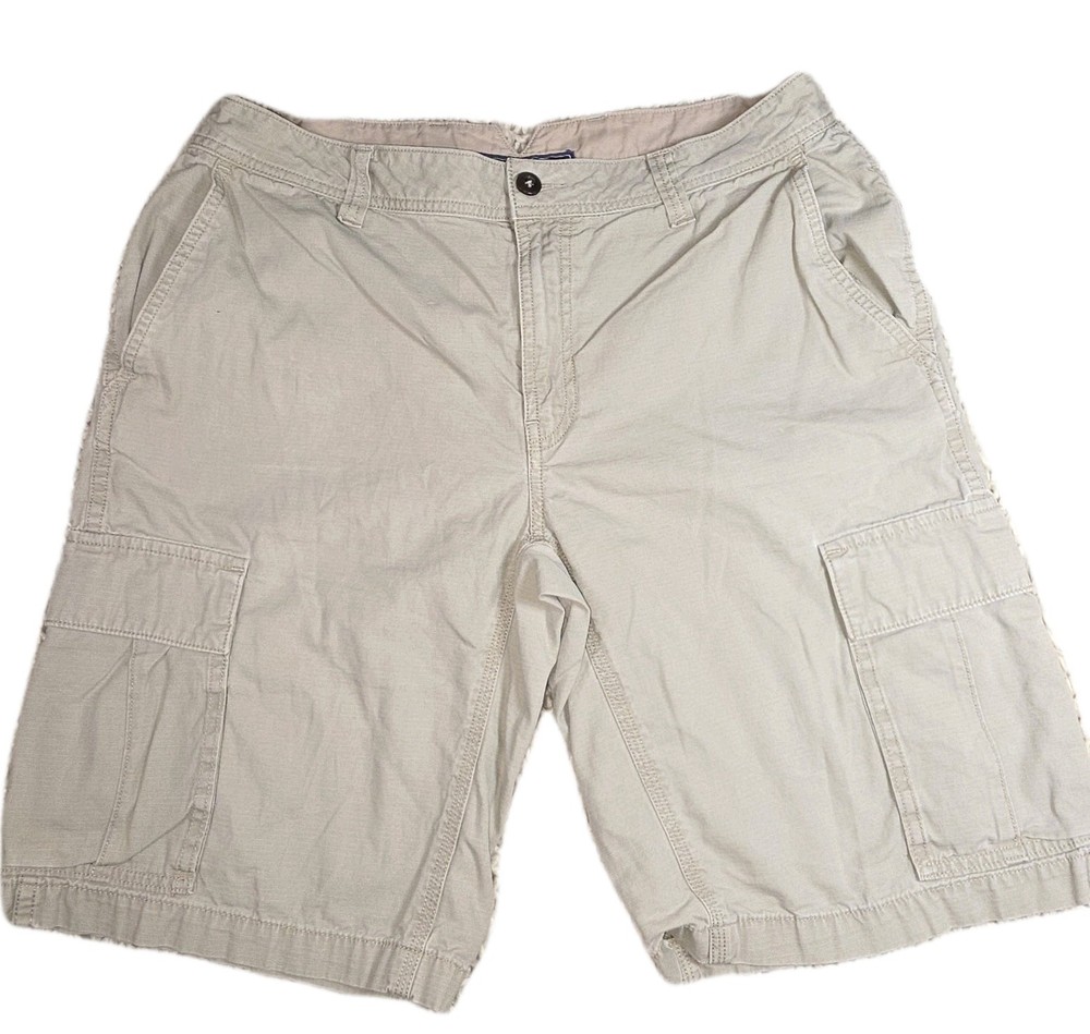 The North Face Men's Cargo Shorts Size 34 Tan Khaki Hiking Outdoor Work Cotton
