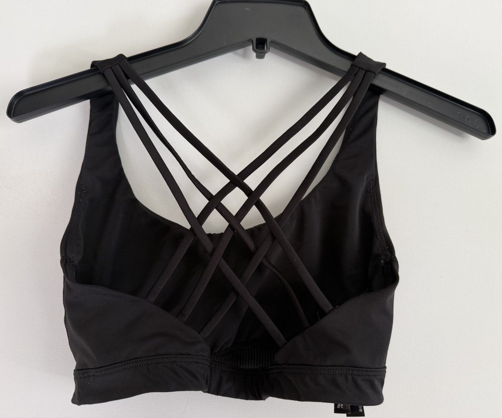 Victoria Secret Sport Black Activewear Strappy Sports Bra Size Small